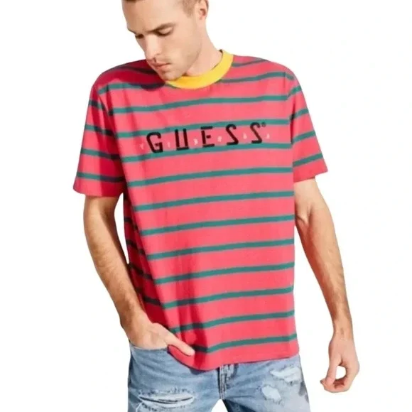 Guess X J Balvin T-Shirt | Stripe | Size Men’s S - Picture 1 of 7